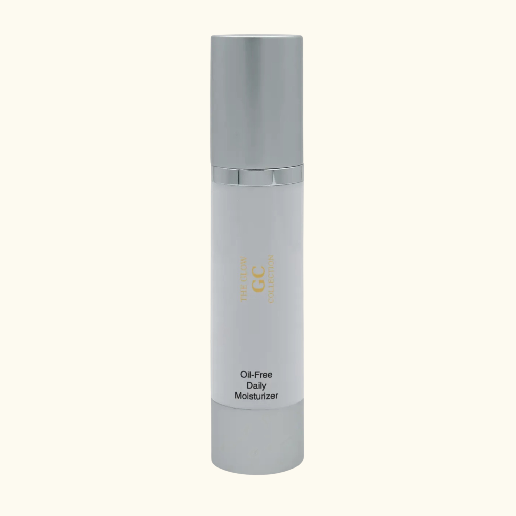 Skincare bottle labeled 'Oil-Free Daily Moisturizer' on a white background